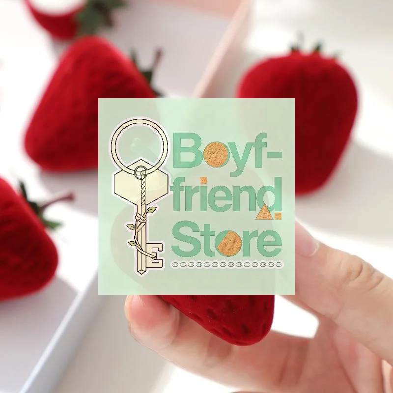 

Strawberry Box Cute Jewelry Boxes Ring Flocking Storage Box Fashion Earring Jewelry Box Birthday Gift