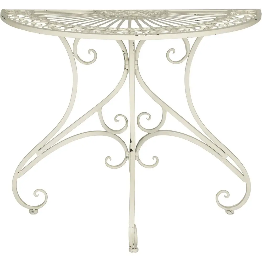

Vintage White Accent Table for Outdoor Use