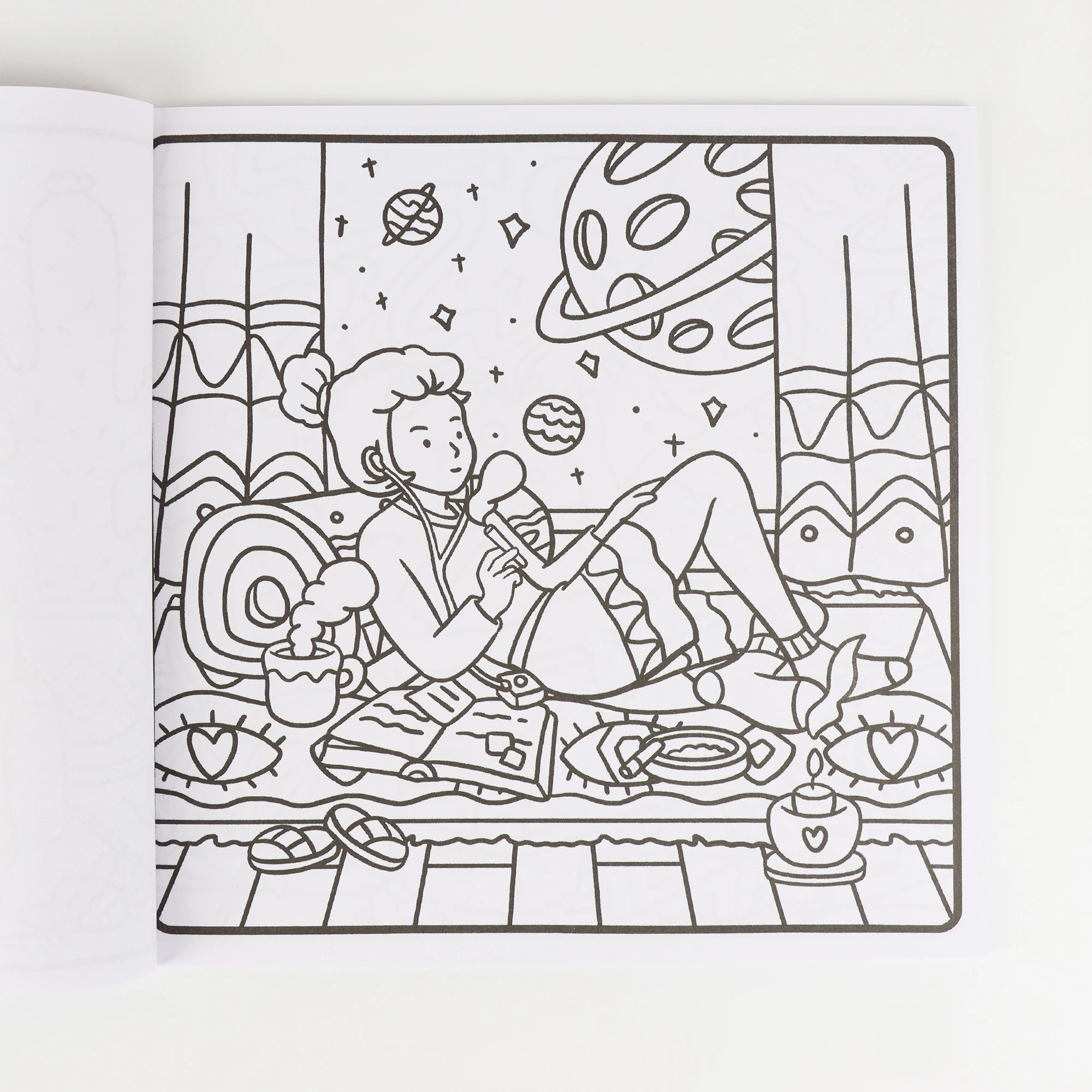 Stoner Moments: Coloring Book Featuring Cute and Cozy Daily Activities, Whimsical Drawings for Relaxation and Stress image 3