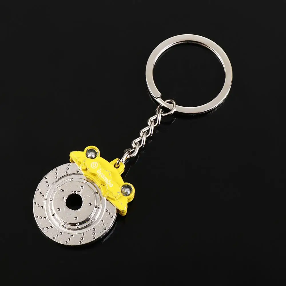 Car Key Buckle Anti-lost Trinket Pendant Waist Key Ring Wheel Caliper Keyrings Disc Brake Key Chain Brake Disc Keychains