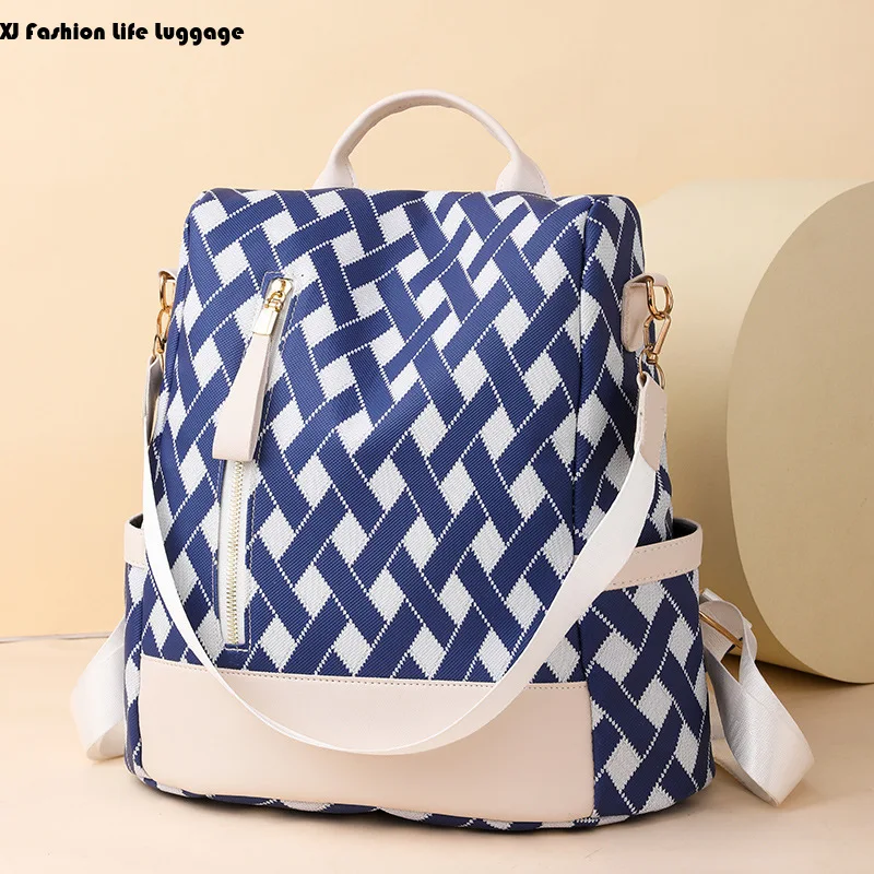 

XJ Women's Nylon Backpack New Simple and Fashionable Printed Large Capacity Women's Travel Backpack mochilas de hombre mochila