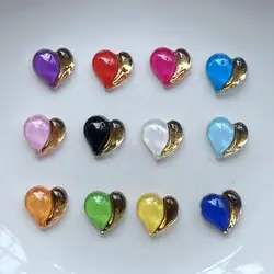 High quality two-color heart-shaped acrylic Rhinestone DIY jewelry decoration flat back wedding decoration nail Rhinestone