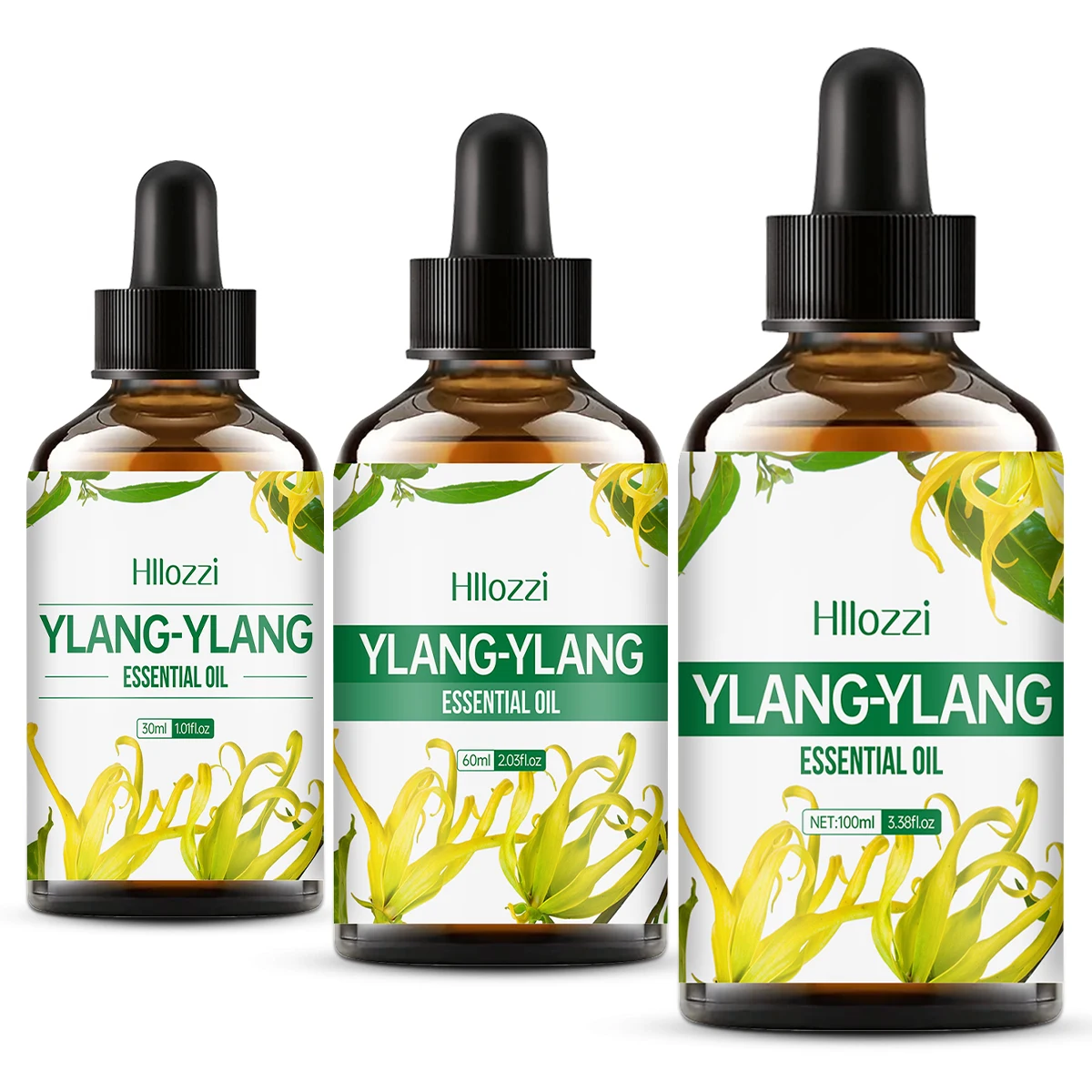 100ml/60ml/30ml Ylang Ylang Essential Oil for Skin Care, Body Care, Hydration, Long-Lasting Fragrance, Multifunctional Essential