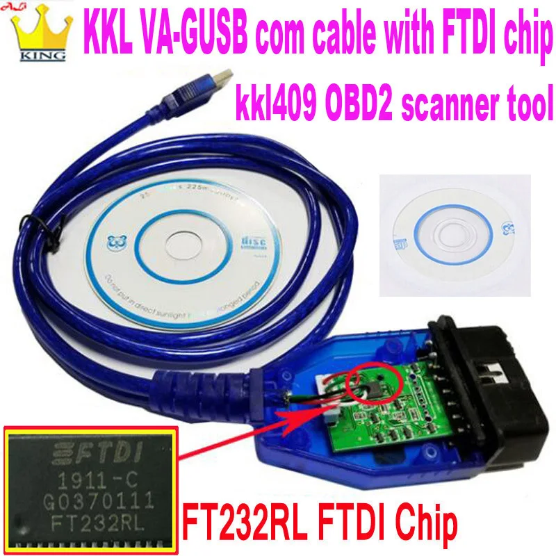 Cavo OBD ForVag com kkl409.1 cavo Scanner automatico con interfaccia diagnostica automatica FTDI per cavo Audi Seat Volkswagen Skoda KKL409