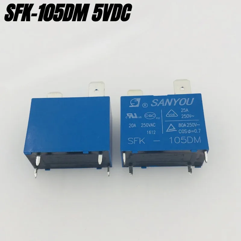 （Brand-new）1pcs/lot 100% original genuine relay:SANYOU Relay SFK-105DM 5VDC 4PINS 25A 250VAC HF102F-5VDC