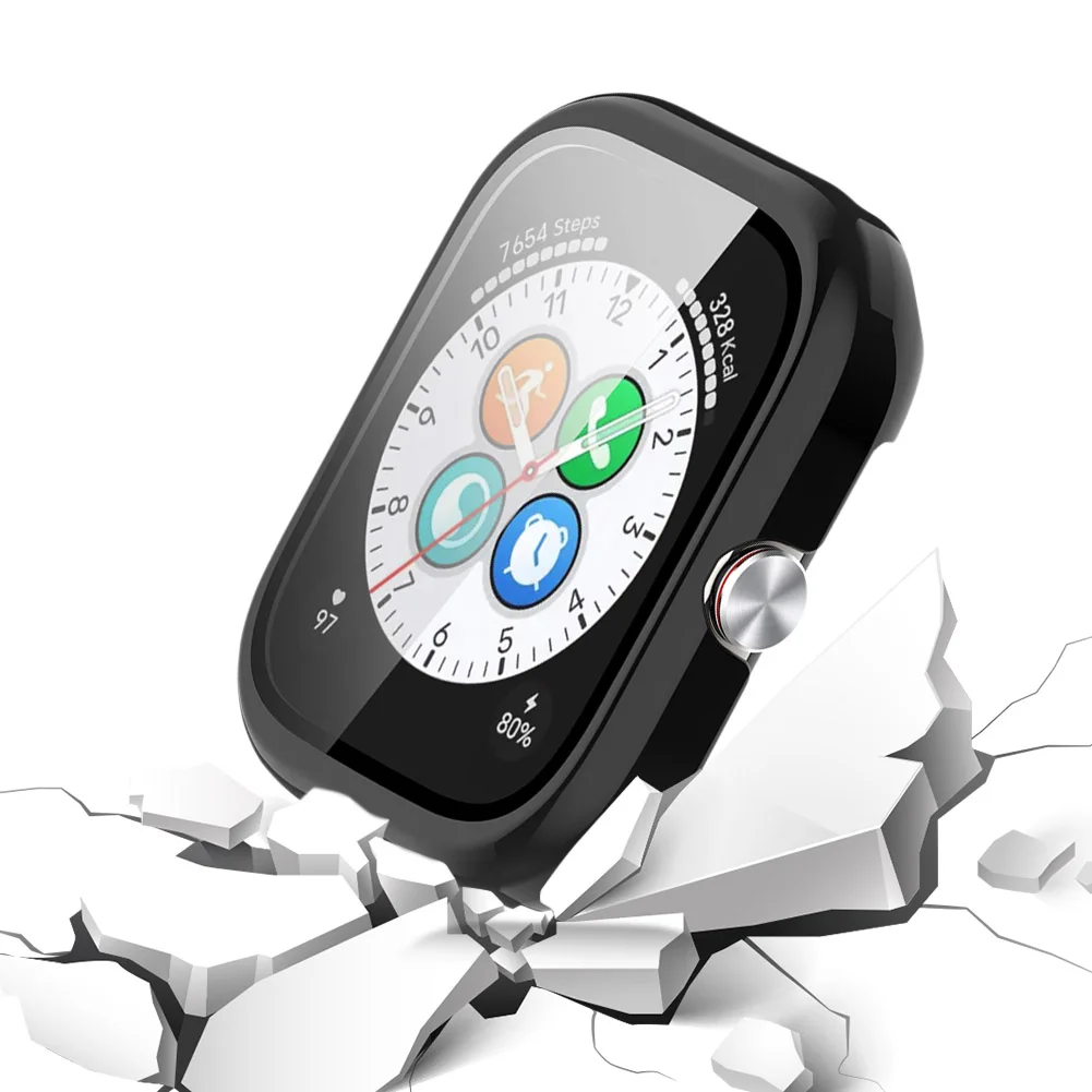 PC-Uhrengehäuse mit Displayschutzfolie aus gehärtetem Glas, Anti-Fall-Uhren-Displayschutz, kratzfest, für Honor Choice Haylou Watch