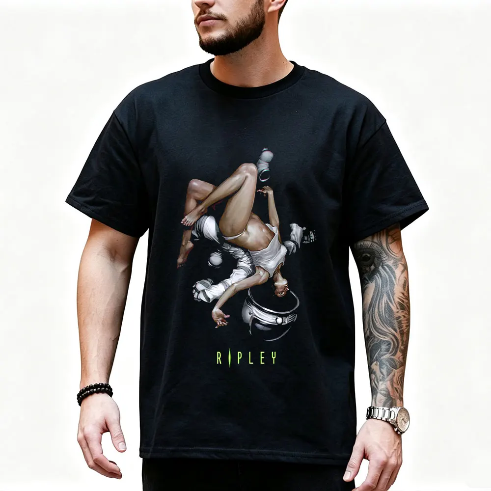 Alien ELLEN RIPLEY Movie Graphic T‑Shirt Vintage Sci‑Fi Horror Xenomorph Print Tee Unisex Short Sleeve Casual Streetwear S-6XL