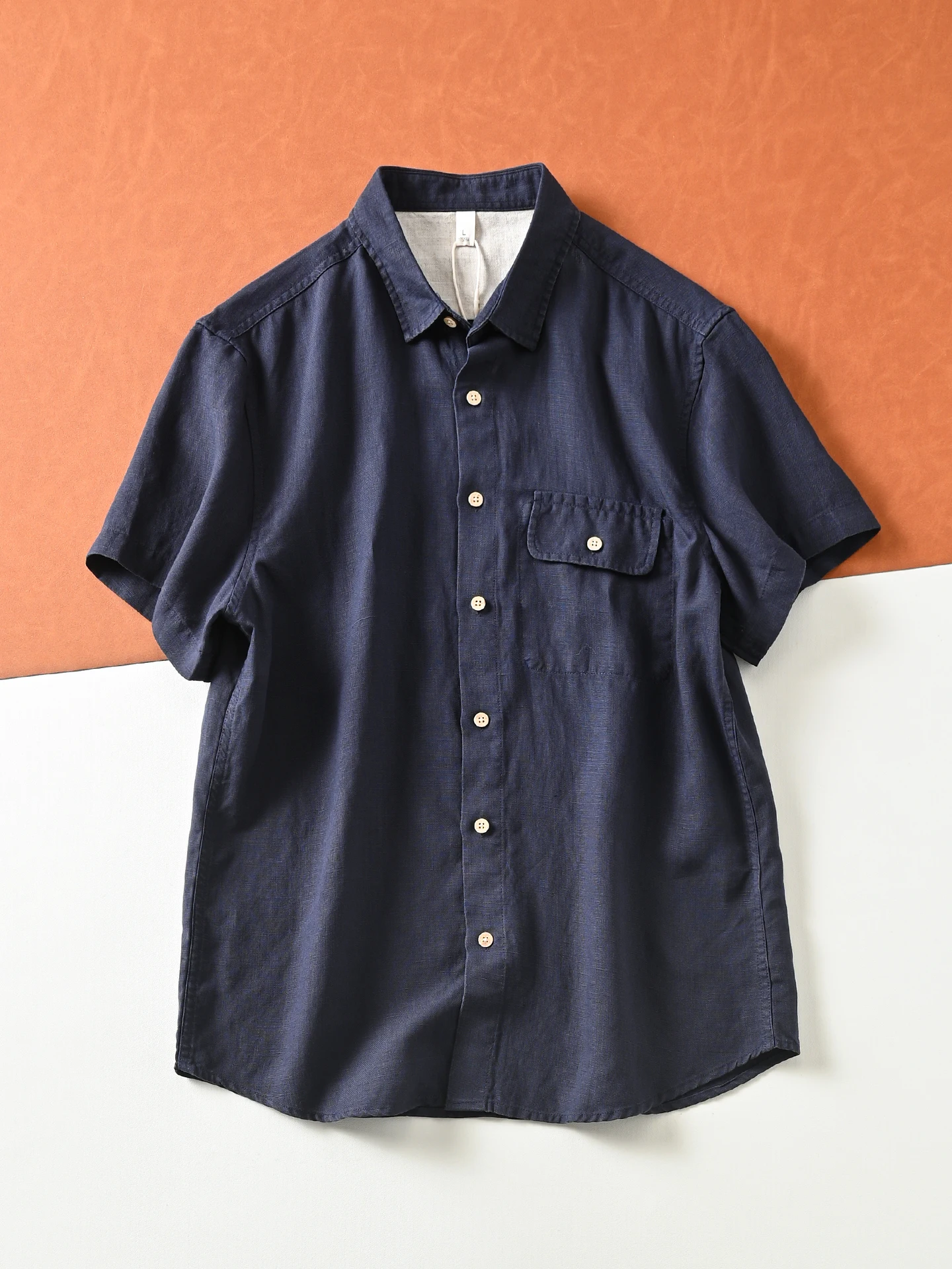 

Linen Blend Summer Men's Shirt Moisture Wicking Breathable Comfortable Lightweight Collared Commute Short Sleeve Top
