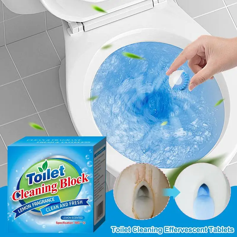 Bathroom Toilet Tank Cleaner Concentrated Automatic Toilet Bowl Cleaner 12X Household Toilet Cleaner Toilet Bowl Cleaning Tablet