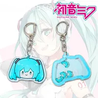 Hatsune Miku Kawaii Keychains Acrylic Shaking Pendants Bag Charm Anime Funny Cute Shake Miku Toys Vocaloid Fans Gift Accessories