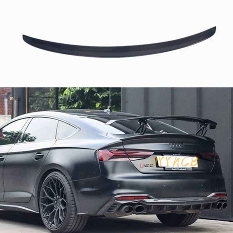 

FOR AUDI A5 S5 RS5 B9 4Door Sportback S Style Carbon Fiber Rear Spoiler Trunk Wing 2017-2023 FRP Glossy Black Forged Carbon