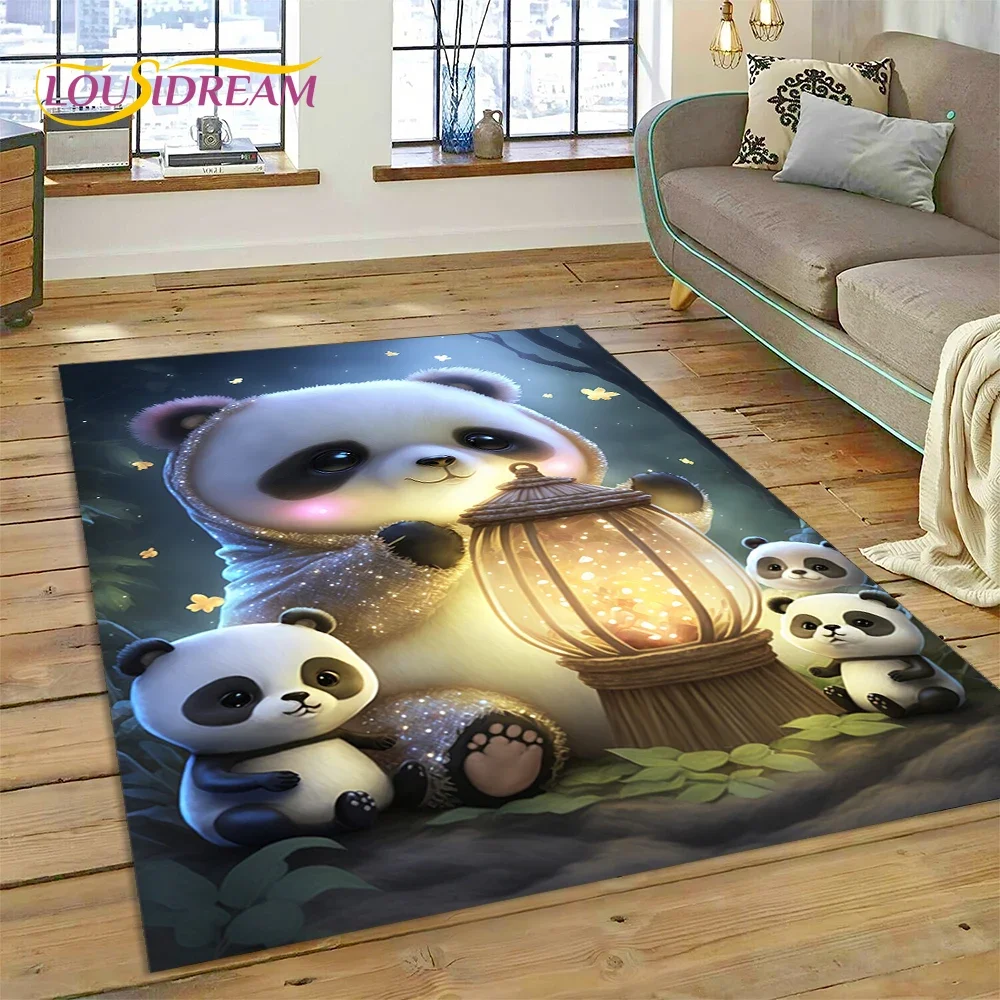 Cartoon Cute Panda Dream Animal 3D tappeto tappeto per camera da letto soggiorno decorazione del divano di casa, gioco per bambini tappetino