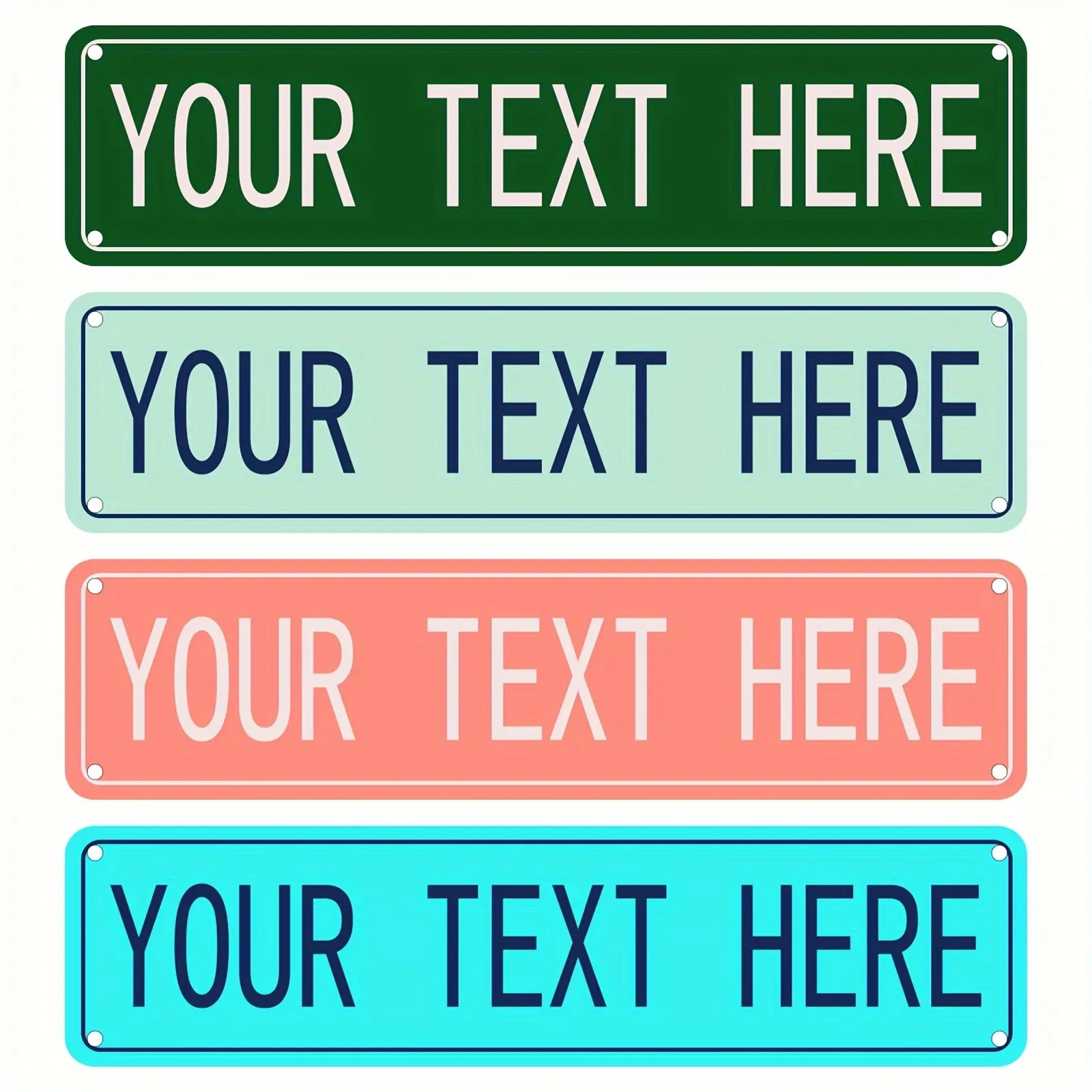 Personalized 4x16 Inch metal Street Sign, Custom Text Wall Art for Indoor Outdoor Home Decor