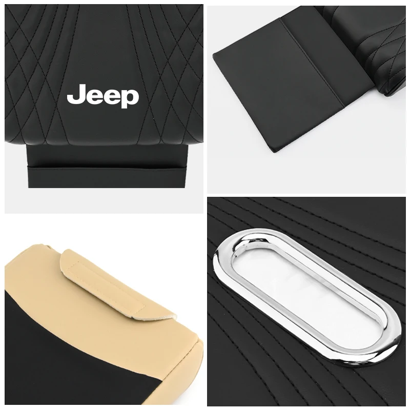 Car Armrest Cushion Mat Tissue Box Holder Center Console Cover Pad For Jeep Renegade Cherokee Compass Patriot Wrangler Liberty