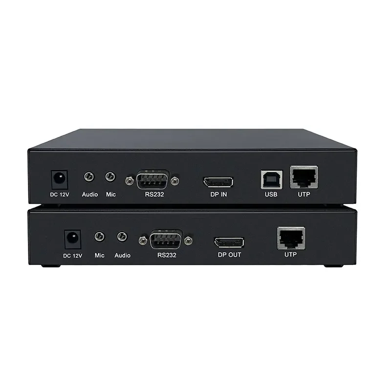 

150m 4K DP Kvm Extender Over Cat5e/6/7 Cable Ethernet Extender With Audio RS232 USB2.0 DP Extender