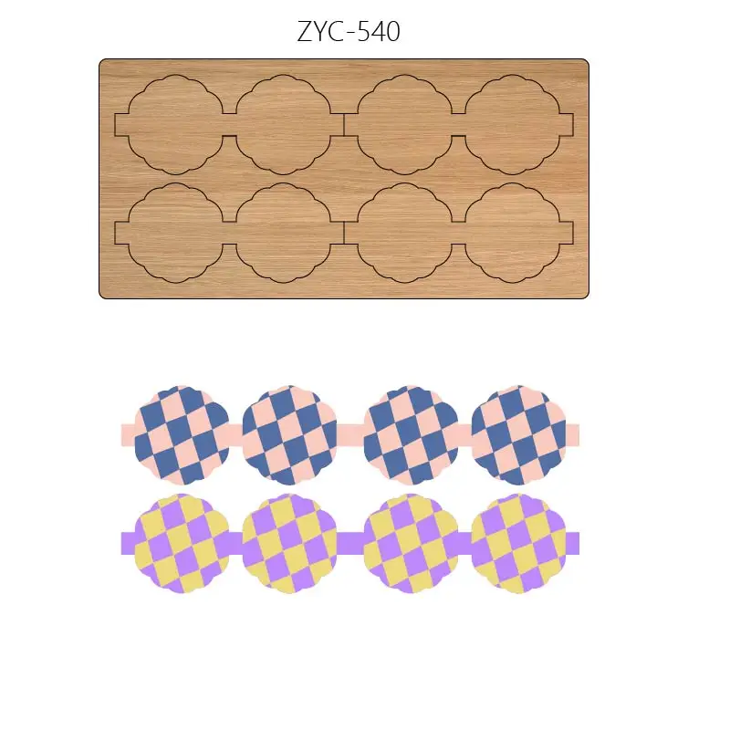 ZYC-540 bowknot Wooden Cutting Mold Suitable for Die-Cutting Machines