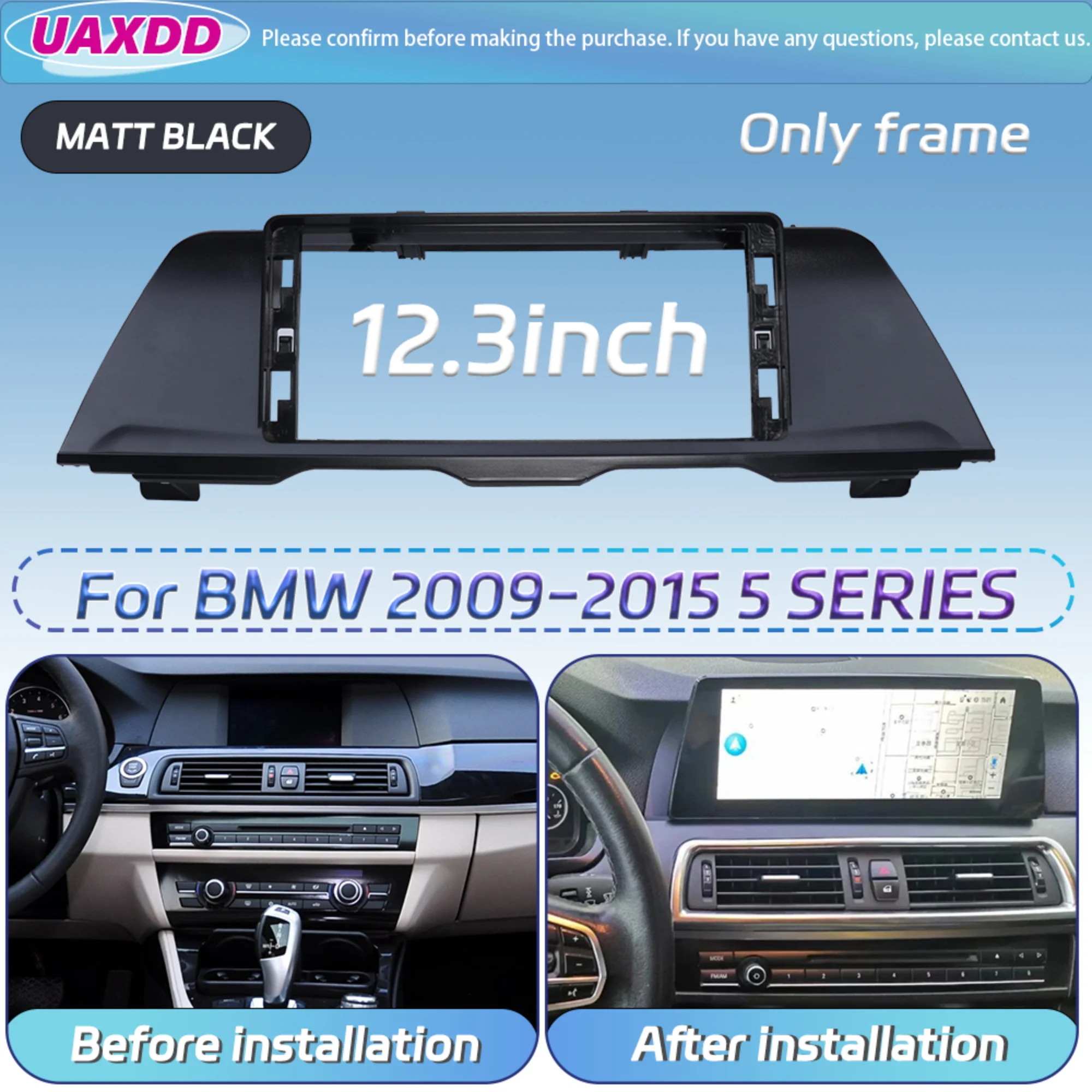 2-DIN-Autoradio für BMW 2006-2019 3 5 6 7 X1 X3 X5 GT E60 E81 E82 E87 SERIE 10,25 12,3 Zoll Android Basisrahmen-Kit Panel Mittelkonsole – Detail 8
