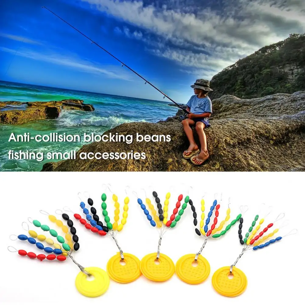 Rubber Space Beans Bobbers Colorful Stable Oval Design Buoys Fishing Bobbers Float Space Beans Fishing Supplies