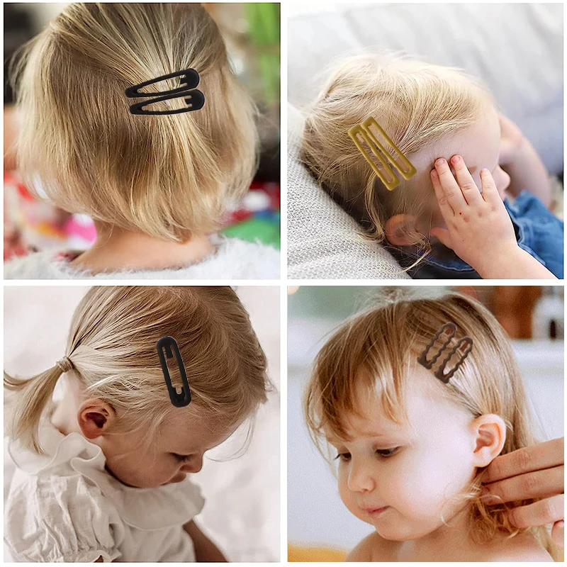 6 Pcs/Set Children Vintage Dark Brown Vintage Frosted Geometry Ornamentr Hair Clips Women Fashion Hairpins Kids Hair Accessories