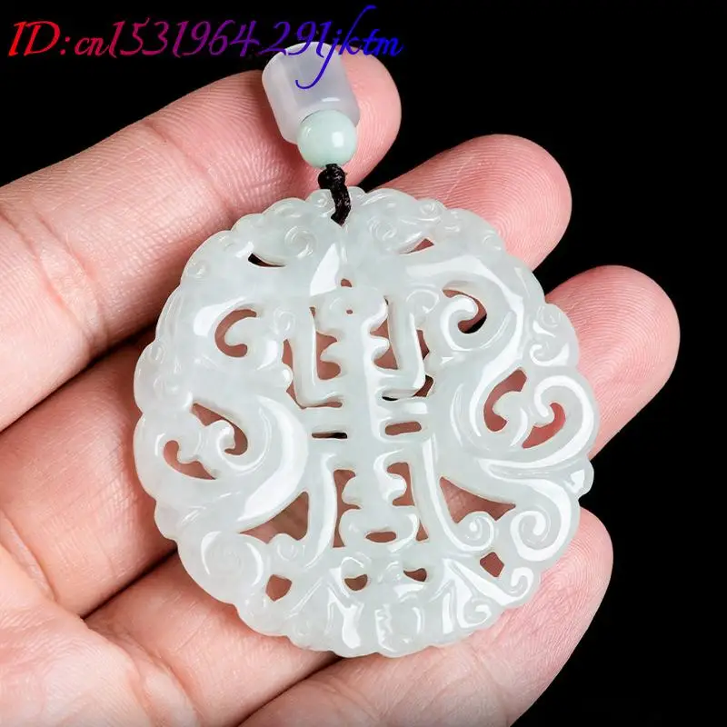 Burmese Jadeite Dragon Pendant Necklace Vintage Gifts for Women Real Jewelry Fashion Accessories Burmese Jade Natural Gemstone view 4