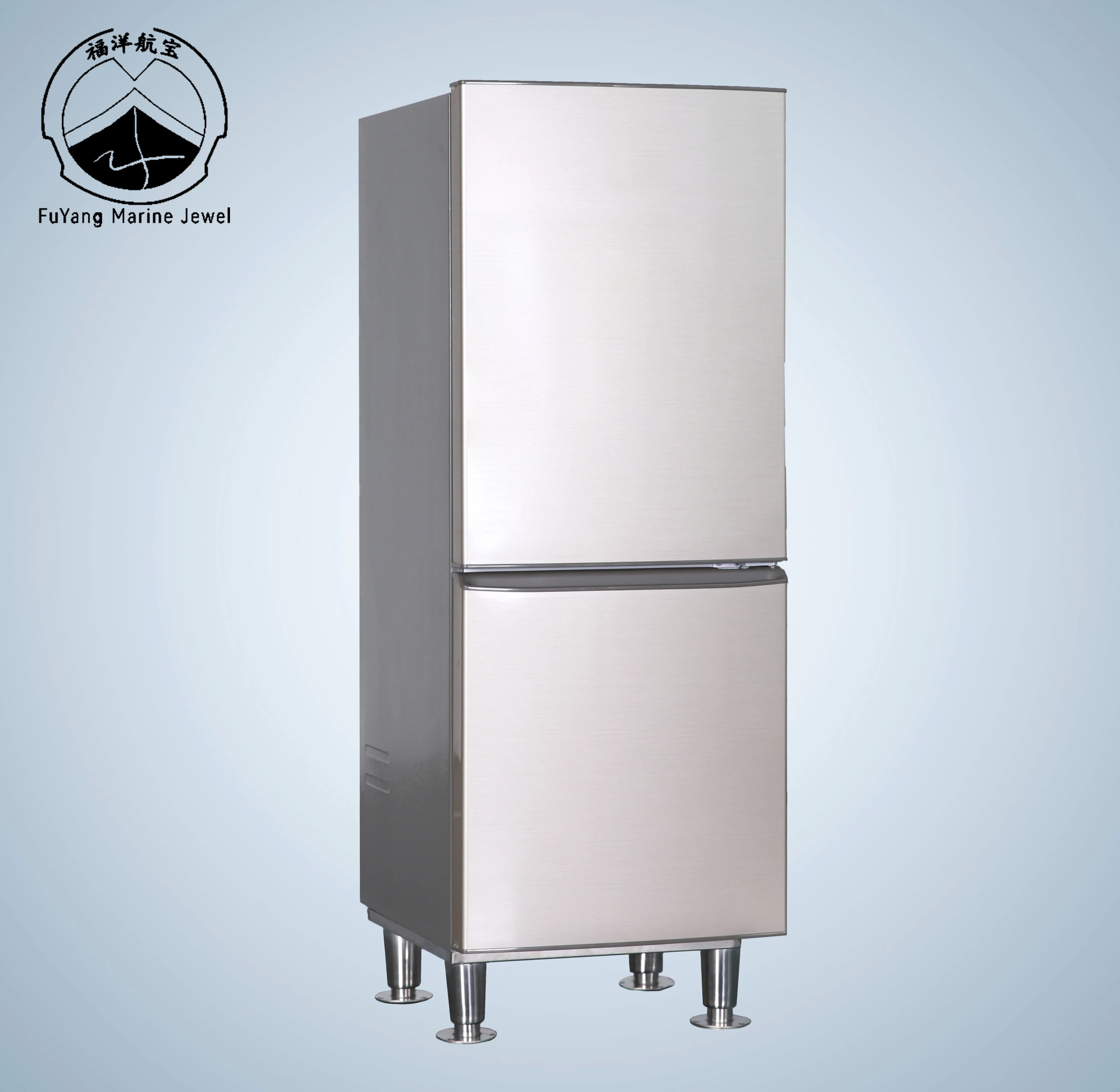 Hot Sale Marine Refrigeration Equipments Durable Double Door Marine Stainless Steel Refrigerator