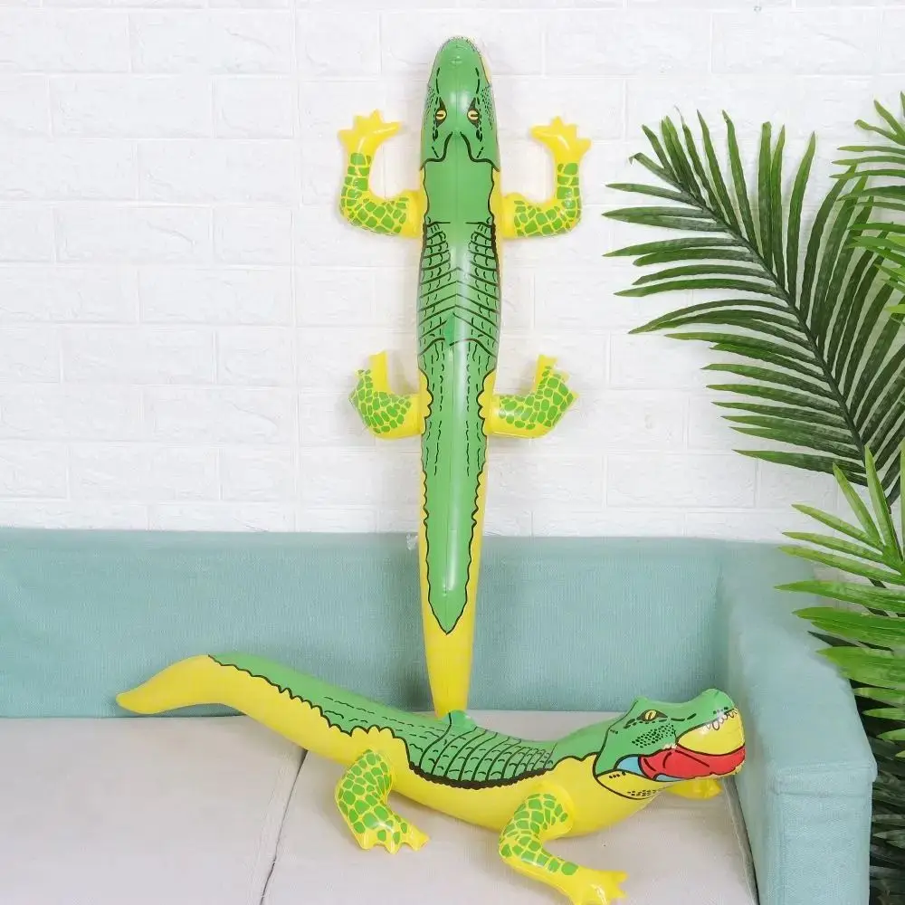 2 szt. PVC Nadmuchiwany Krokodyl Gra Balon Aligator Zabawka Krokodyl Nadmuchiwane Pływające Zabawki Wodne Interaktywne Śmieszne