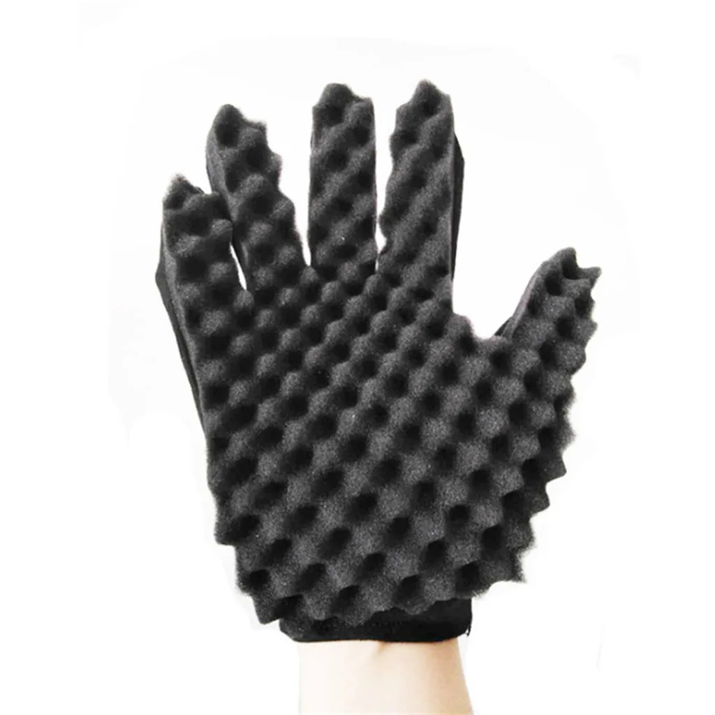 Hair Curly Sponge Gloves Styling Kit Wave Twist Supplies for Afro Youth Elderly Barber Home Hair Accessories