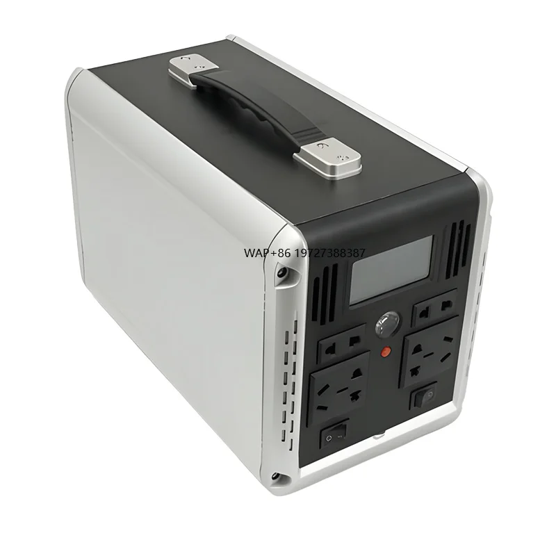 Portable 1500Wh Outdoor Power Supply with Solar Panel Pure Sine Wave Controller for Emergency Camping Car Home Use