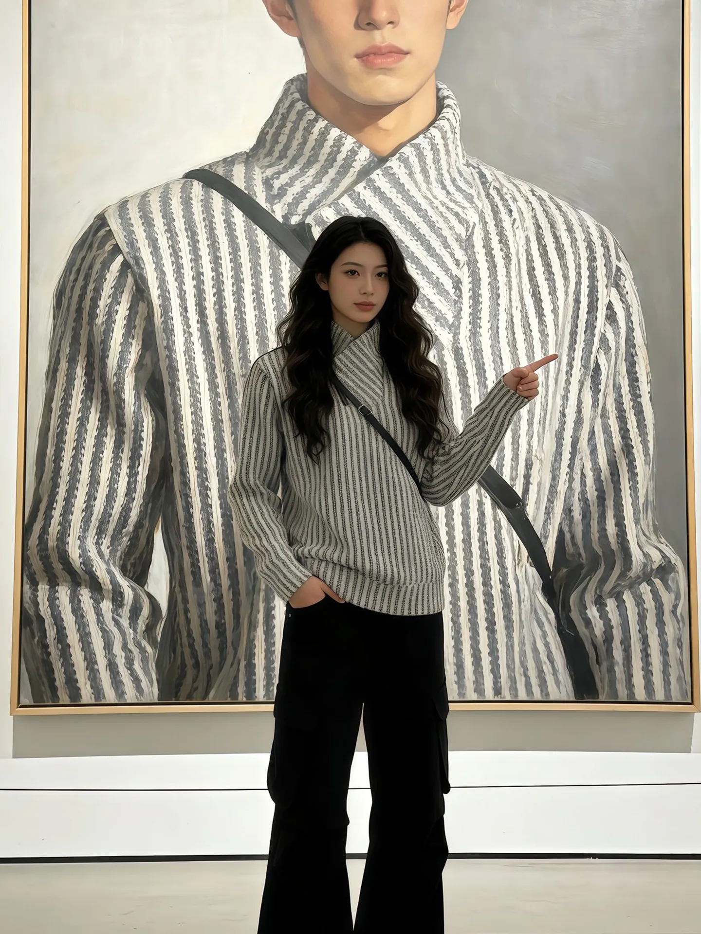 

Cleanfit Men's Zippered Fce Lined Long Sve Hoodie American Sle Spring Warmth Stand Fit Fibone Pattern Stand Collar