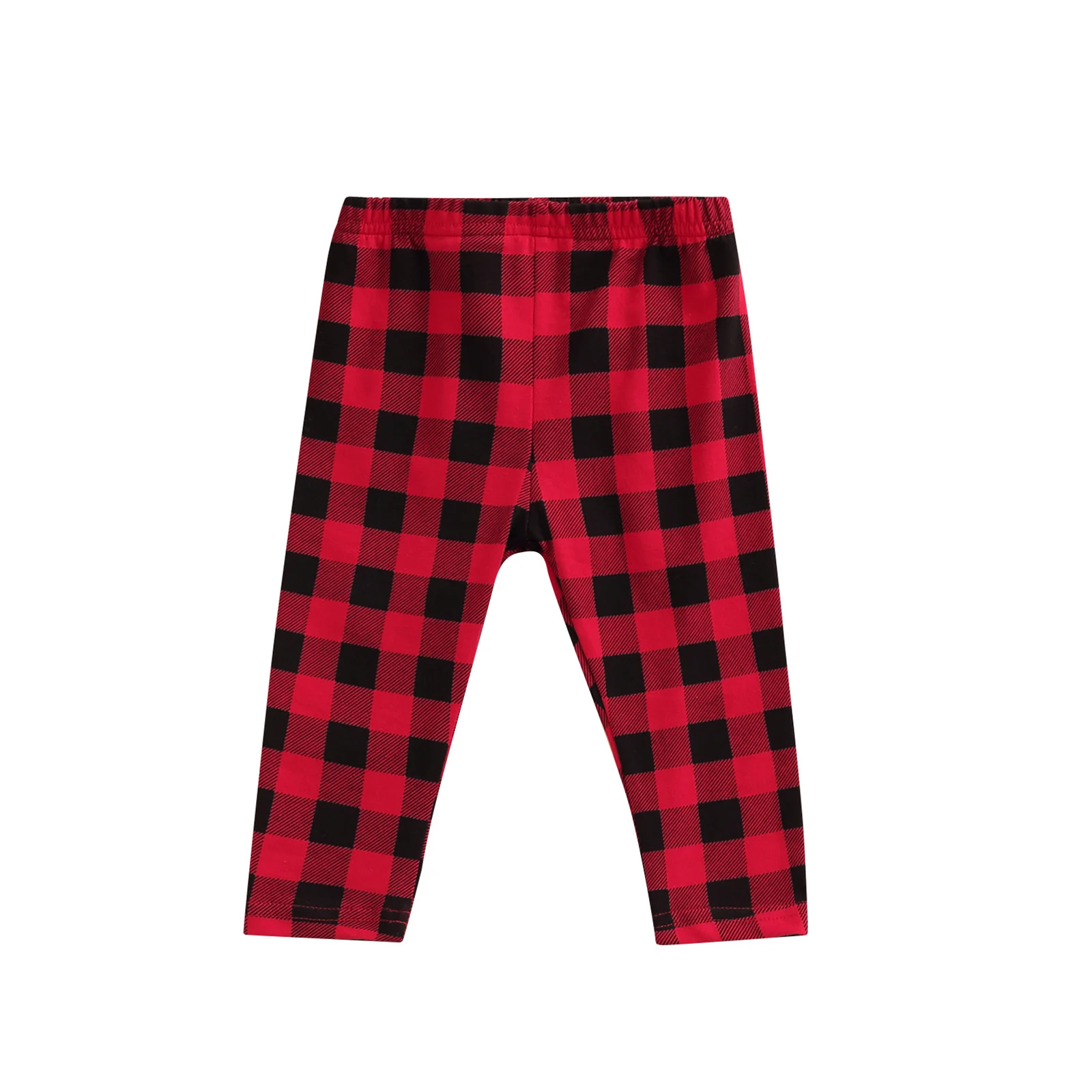 Fashion Baby Cotton Pants Plaid Print Straight Wide-Leg Ruffle Loose Fall Winter Trousers For Kid Boys Girls Daily Wear Hot Sale