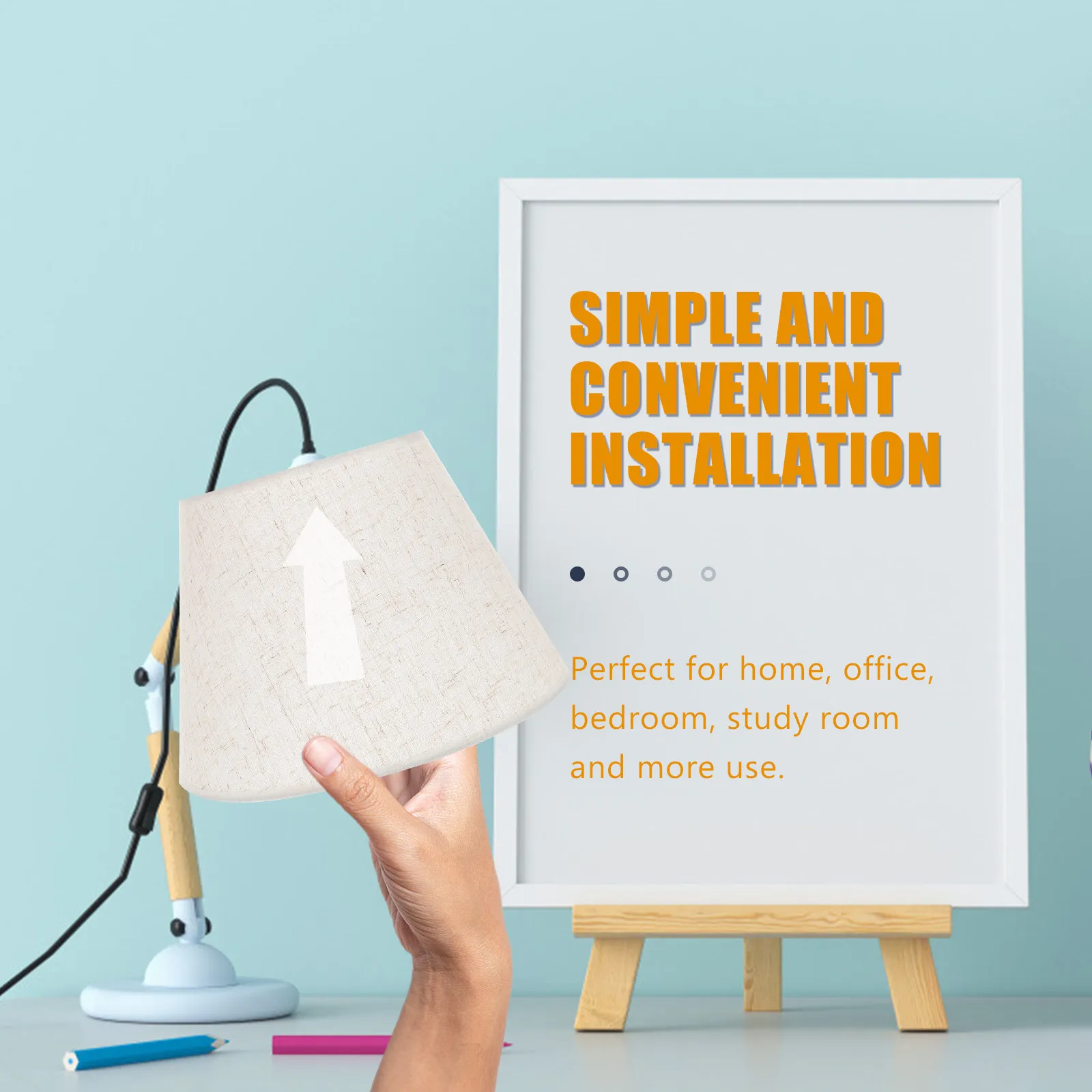 

Бежевый льняной абажур в простом стиле, универсальный защитный чехол для настольной лампы, аксессуар для дома, спальни, рабочего стола