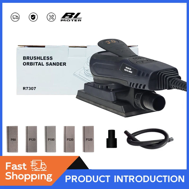 

350W Car Polishing Machine Variable Speed Polisher Square 70*198mm Orbit Dual Action Auto Polishers Sander Machine