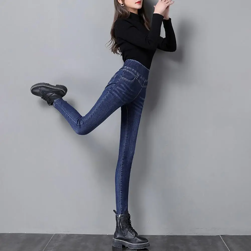 Women Skinny Jeans Elastic High Waisted Sexy Stretch Women Cotton Blend Jeans Slim Ladies Pencil Pants Long Trousers Womenswear