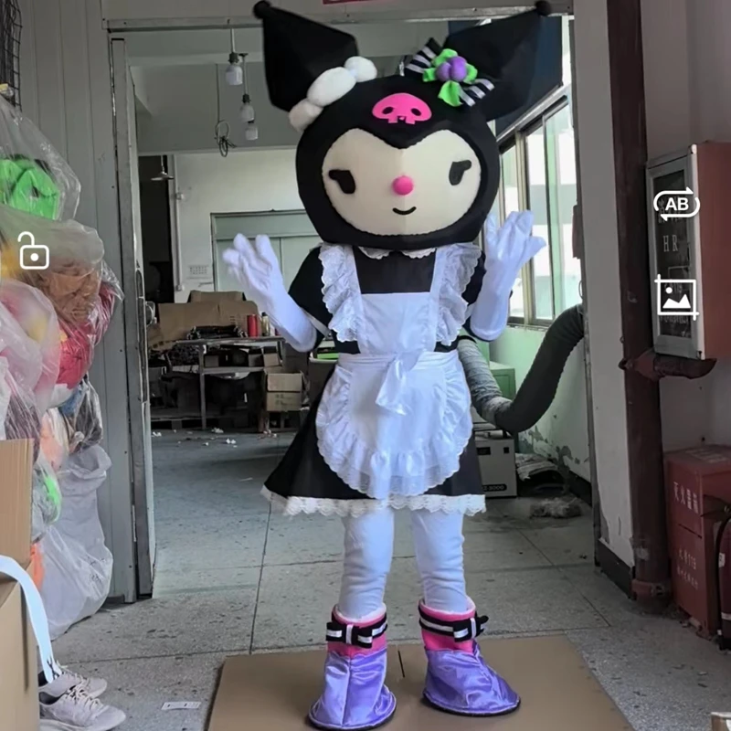 Cute Kuromi Mascot Costume Melody Pink Suit Purple Mascot Cartoon Costume Fancy Dress Clothing Halloween Party Carnival Events