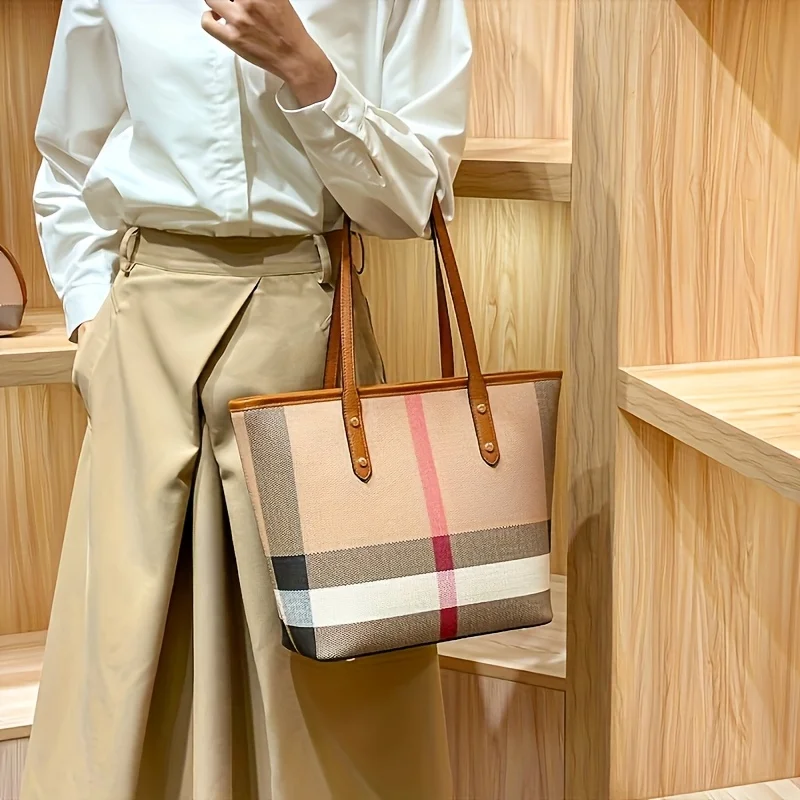 

2Pcs large-capacity genuine leather handbags, zipper bags, women's crossbody bags, ideal choices for daily use