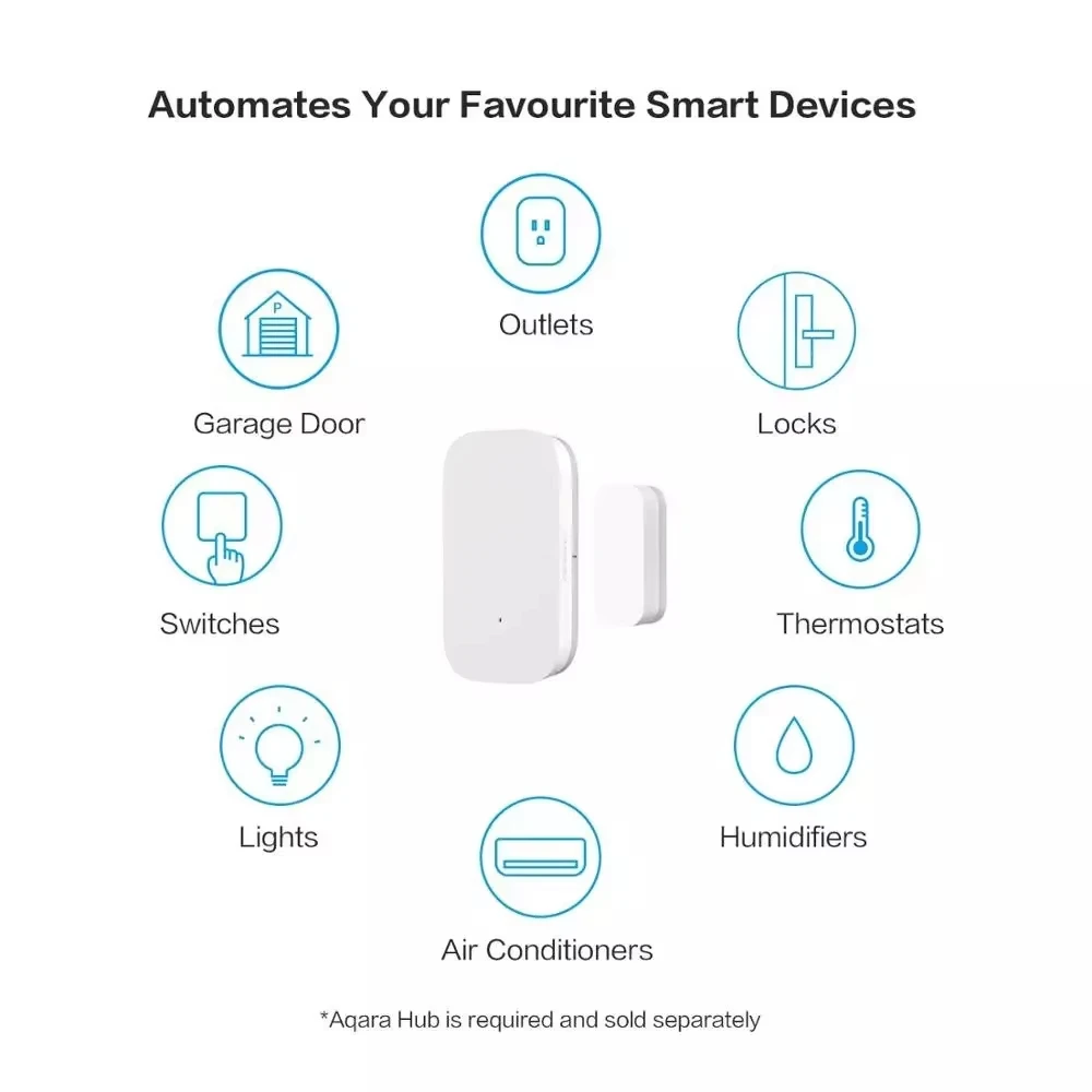 Aqara Tür- und Fenstersensor ZigBee Drahtlos Kompatibel mit Aqara Gateway & Home HomeKit App Smart Home Diebstahlschutz-Alarmmelder – Detail 3