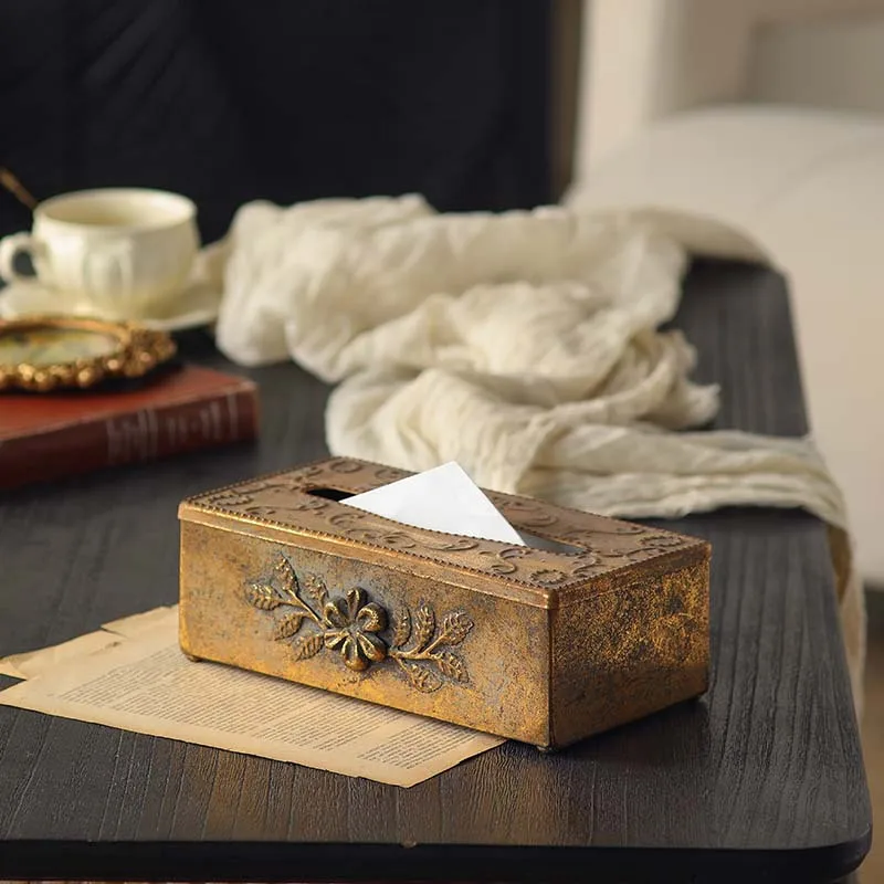 Morocco carved desktop decoration ornament retro drawer box restaurant commercial tissue storage box old handicrafts