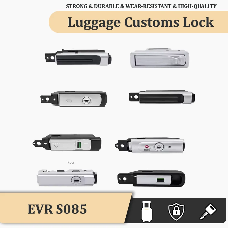 

For S085 Retractable Luggage Lock Accessories Customs Lock + Combination Lock Dual Function Leather Luggage Accessories