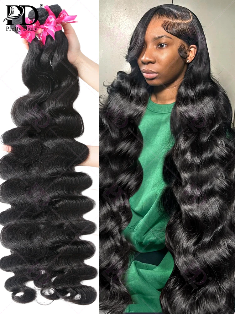 Human Hair Bundles Body Wave Bundles Human Hair 100% Unprocessed Virgin Bundles Human Hair Extensions Natural Color for Women