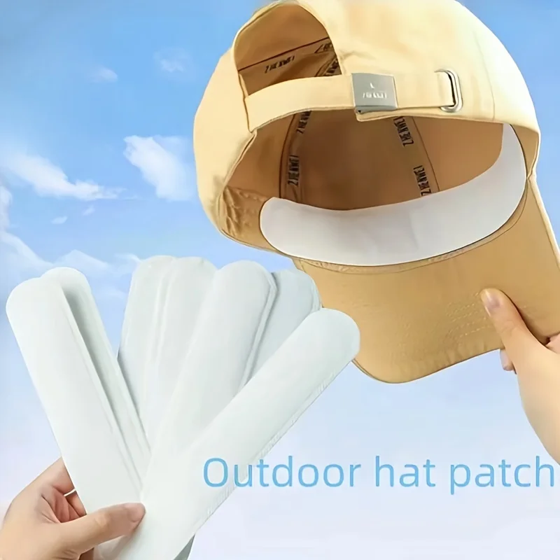 10-Pack, Hat Sweat-Absorbing Pads, Effective Anti-Sweat and Anti-Dirt Disposable Hat Pads, Sweat-Absorbing Cotton Pads, Anti-Sweat Hat Anti-Dirt Pads