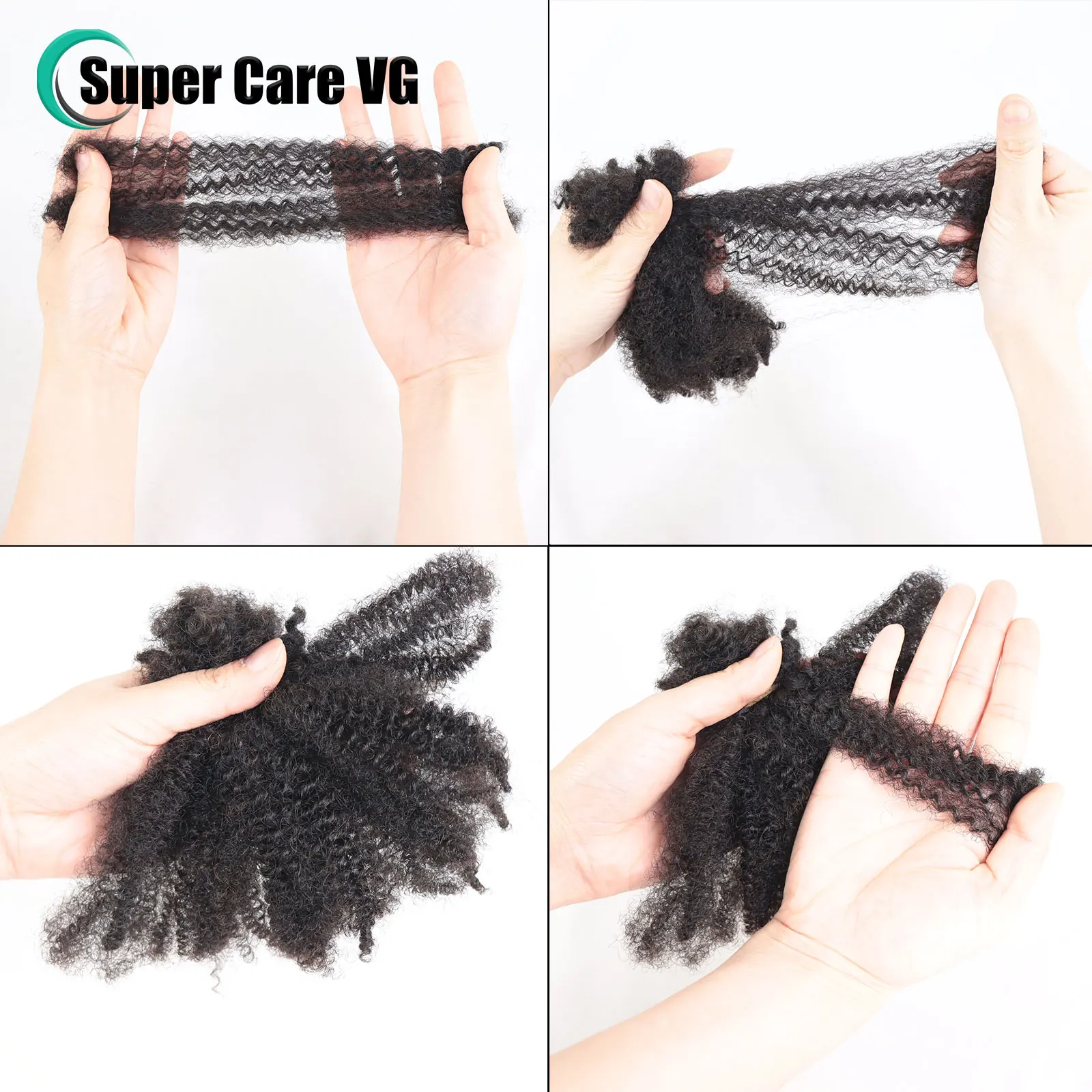 Black 50g/Pack Afro Kinky Curly Bulk Human Hair For Braiding Crochet Hair Remy Peruvian Hair Extensions Locks For Braids No Weft