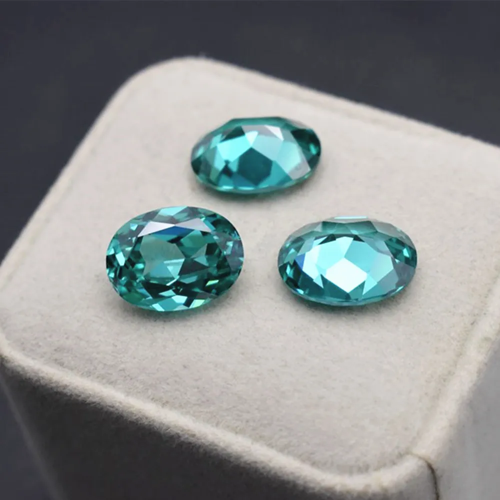 High Quality Paraiba Tourmaline Oval Faceted Gemstone Egg Shape Ice Blue Tourmaline Gem RB062