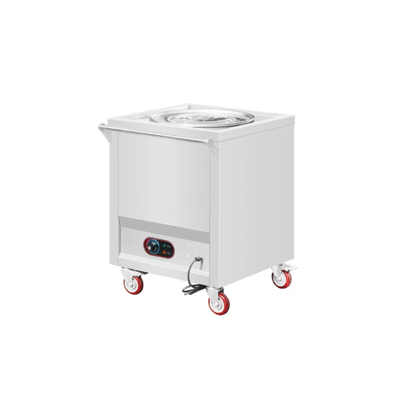 Kommerzieller Kochwagen aus 304-Stahl, tragbare Live-Kochstation zum Braten und Eintopf