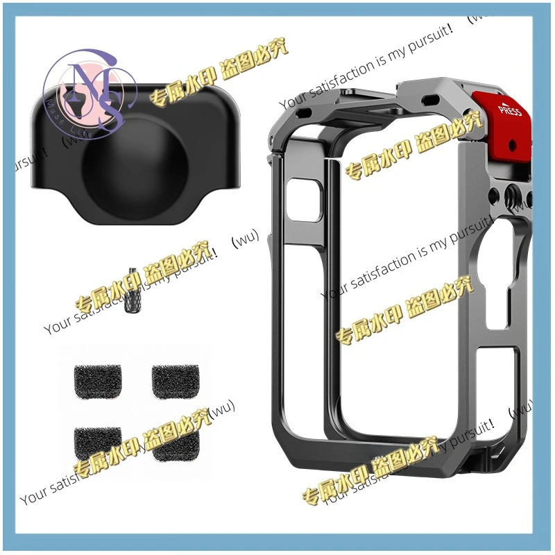 Aluminum Frame Cage for  DJI Osmo 360 Camera Accessories with Silicone Lens Cap Protective Bezel Expanding Bracket Protection
