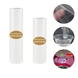 1Roll Washable Water-Soluble Embroidery Stabilizer Film Clear PVC Dissolvable Backing Material for Sewing and Craft Supplies