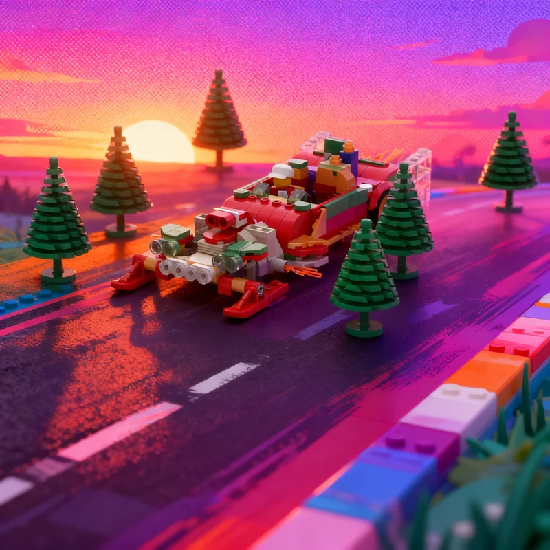 

Набор строительных блоков MOC City Champions: Модель машинки Санты, 520 деталей. Конструктор для сборки своими руками. Рождественский подарок. Креативная идея. Развивающая игрушка.