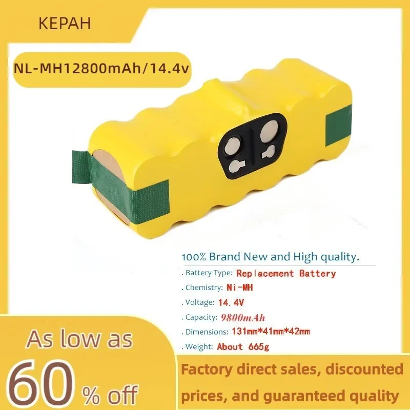 Sweeping robot battery capacity 9800mAh/12800mAh 14.4V battery 500 530 540 550 620 600 700 780 790 870