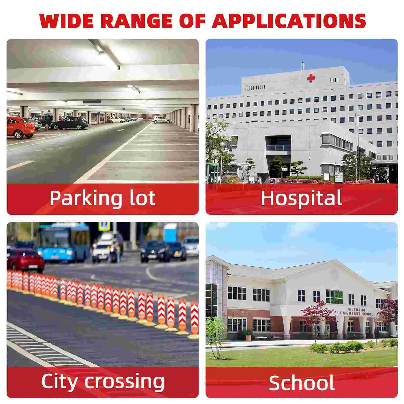 Isolation Bollard Pile Plastic Crossing Sign Road Barrier Anti-collision Warning Column Movable Fixed