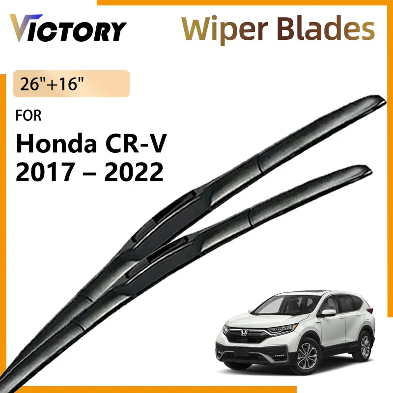 

2x For Honda CR V CR-V CRV 5 2017 - 2022 2021 2020 2019 2018 5th Gen Accessorie Front Wiper Blade Set Windshield Brushes 26"+16"