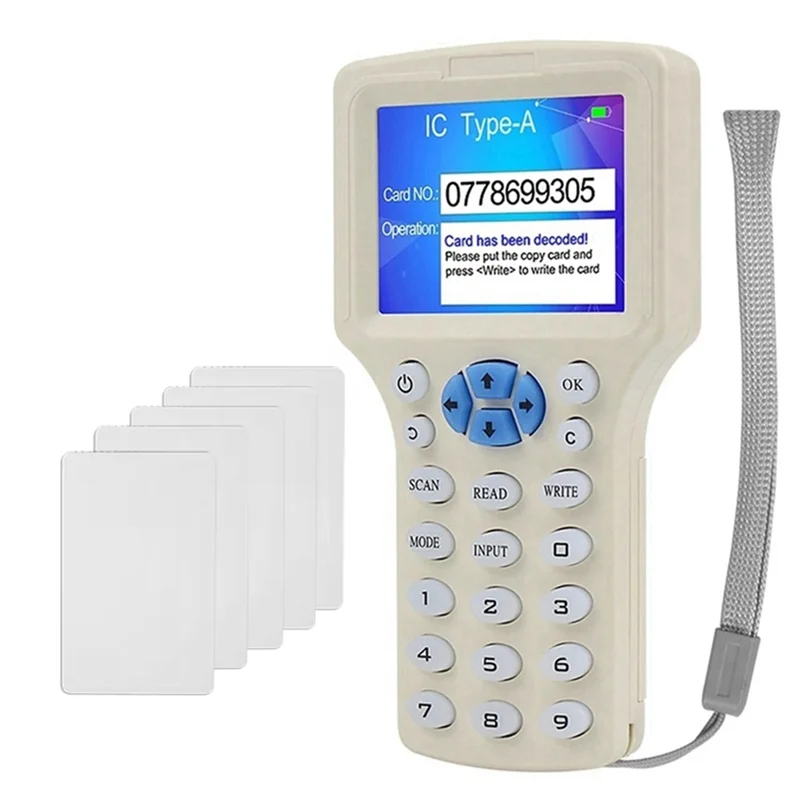 

ABZW RFID NFC Smart Card Reader +5XCUID Card RFID Duplicator 125K 13.56Mhz IC/ID Key Writer RFID Programmer Key Replicator